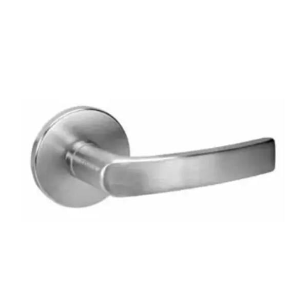 MOR8802FL626 Yale Commercial Privacy Mortise Lock with Monroe Lever & Copenhagen Rose with 2815 Curved Lip Strike - US26D 626, Satin Chrome