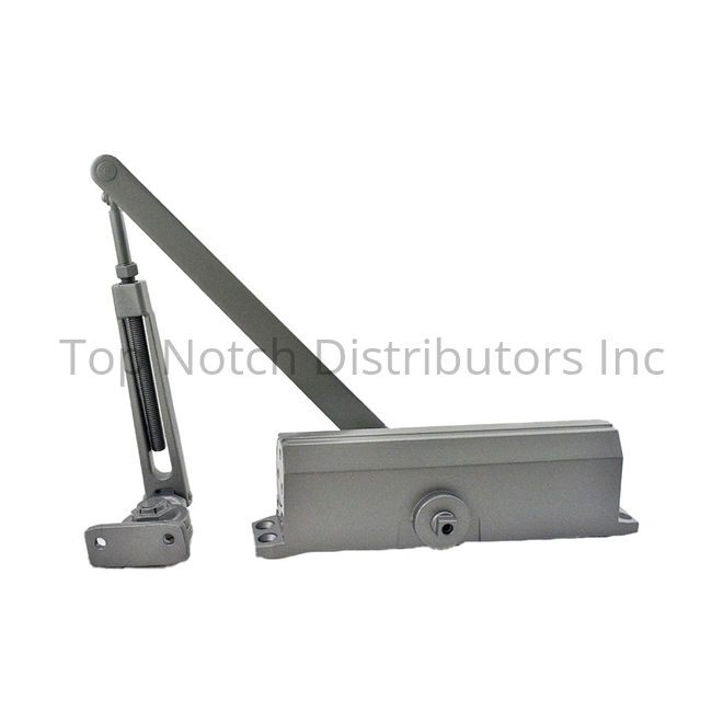 SC61AHWPA689 Light & Medium Duty Surface Door Closer with Hold Open Arm, Aluminum