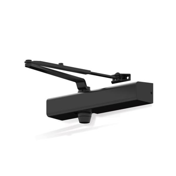 SC81ARWPA622FC Medium Duty Surface Door Closer with Regular Arm with Parallel Arm Bracket & Full Cover, Matte Black Finish