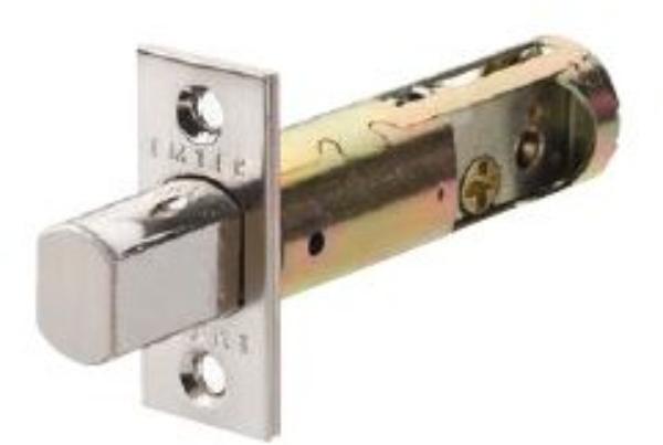 LC4-DLB2375-US15 Key in Lever & Knob 2.375 in. Backset Square Corner Deadlatch, Satin Nickel Finish