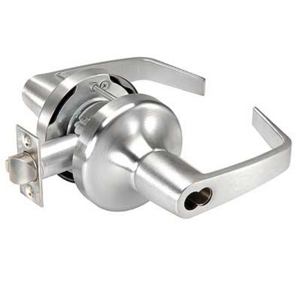 AU4708LN626280347L Classroom Augusta Lever Grade 1 Cylindrical Lock with Schlage C Keyway, 694 Latch & 497-114 Strike US26D - Satin Chrome Finish