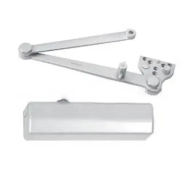 DC3210A5689M54 Corbin Grade 1 Heavy Duty Parallel Arm Adjustable Door Closer with Backstop, Hold Open Nuts & Bolts - Aluminum Finish