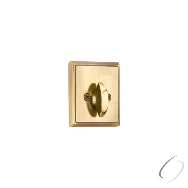8568US7 1.75 in. Door Rectangular Single Sided Deadbolt with 2.375 in. & 2.75 in. Backset - French Antique Brass Finish