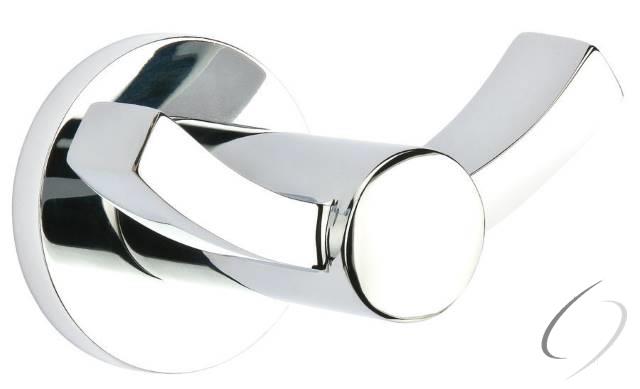 2809DISKUS26 Disk Modern Brass Double Hook - Polished Chrome Finish