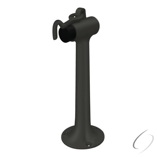 DSF830U19 8 in. Heavy Duty Floor Mount Bumper with Hook & Eye - Black Finish