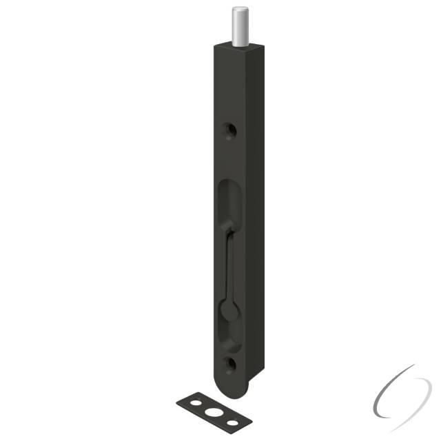 7FBZ1B 7 in. Zinc Flat Flush Bolt - Black Finish