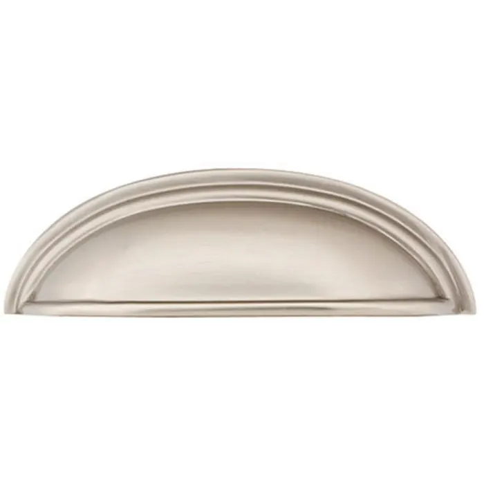 86173US3NL 4 in. Center To Center Cup Cabinet Pull - Unlacquered Brass Finish