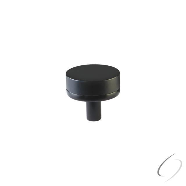 86655.CCKUS19.SMKUS19 Conical Stem Smooth Cabinet Knob - Flat Black Finish