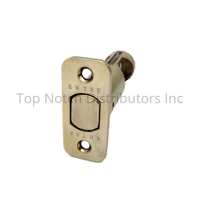LC4-DBLCH237R-US3 2.37 in. Backset Radius Deadbolt Latch, Polished Brass
