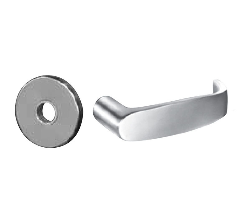 LC827112VLNL26D Fail Secure Electro Mechanical Single Cylinder 12V Mortise Lock with L Lever & LN Rose Less Cylinder - Satin Chrome
