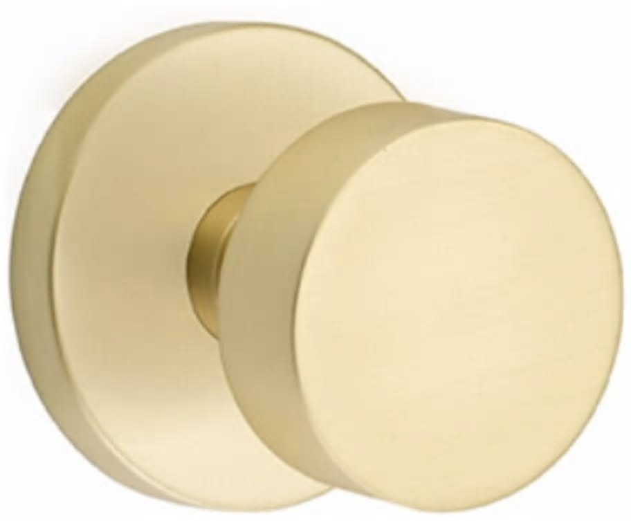 C5109ROUUS4 2.37 in. Backset Passage Round Knob with Disk Rose & CF Mechanism for 1.37 to 1.75 in. Door, Satin Brass