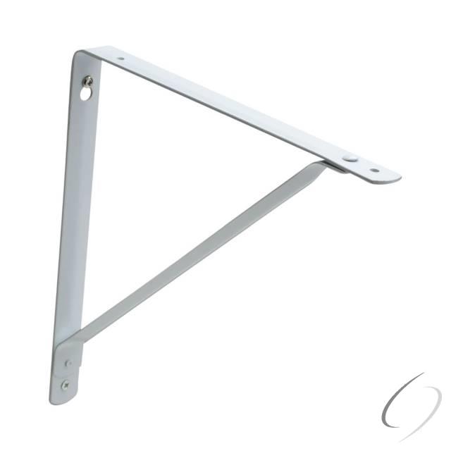 DD0634WC 0.93 x 10.5 in. Heavy Duty Fixed Shelf Bracket, White