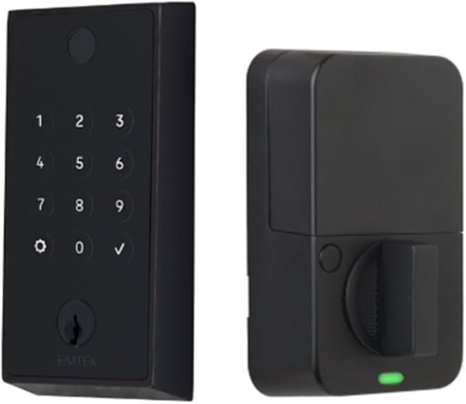 EMP23231US19 EMPowered2 Touch Keyed Bluetooth Wi-Fi Deadbolt, Flat Black