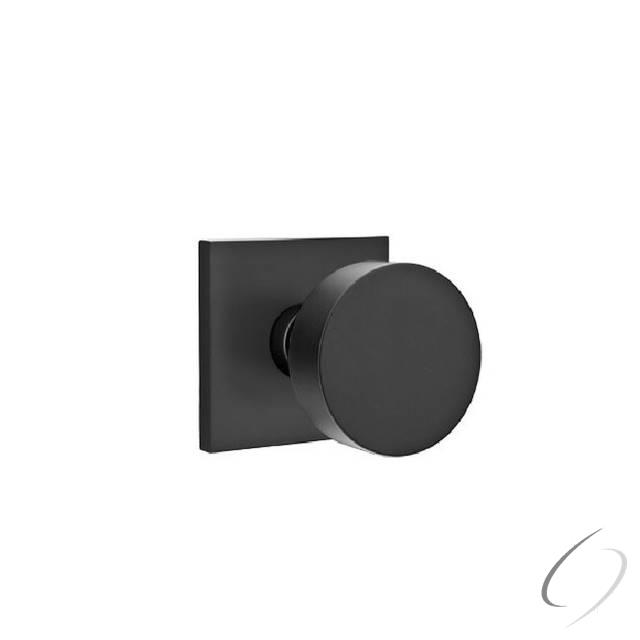 C5210ROUUS19 2.37 in. Backset Privacy Round Knob with Square Rose with CF Mechanism for 1.37 To 1.75 in. Door - Flat Black Finish