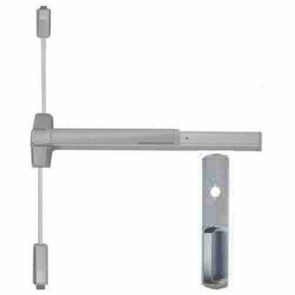 9827LF26D3LHR03 3 ft. Left Hand Reverse Fire Rated Surface Vertical Rod Smooth Case Exit Device with 03 Lever Trim - Satin Chrome Finish
