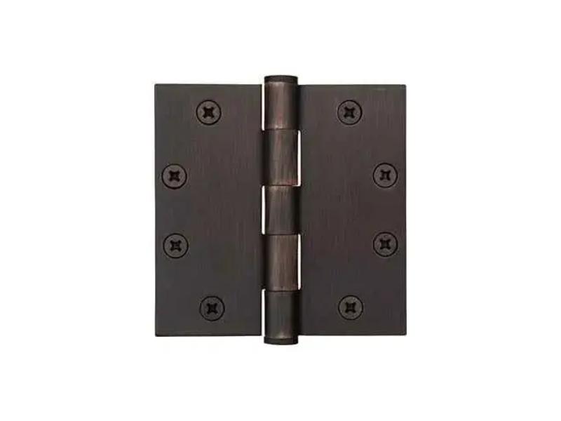 96114US4 4 x 4 in. Square Solid Brass Residential Duty Hinge, French Satin Brass