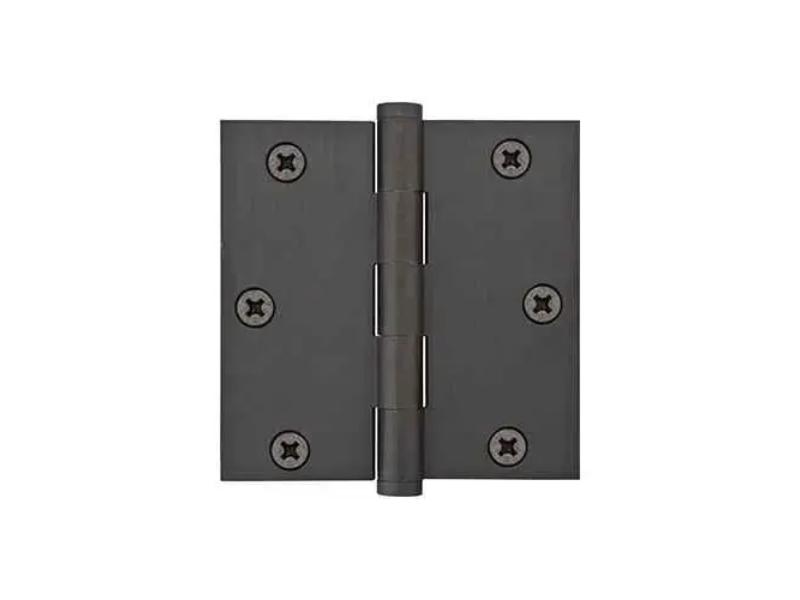 96213US3NL 3.5 x 3.5 in. Square Solid Brass Heavy Duty Hinge, Unlacquered Brass