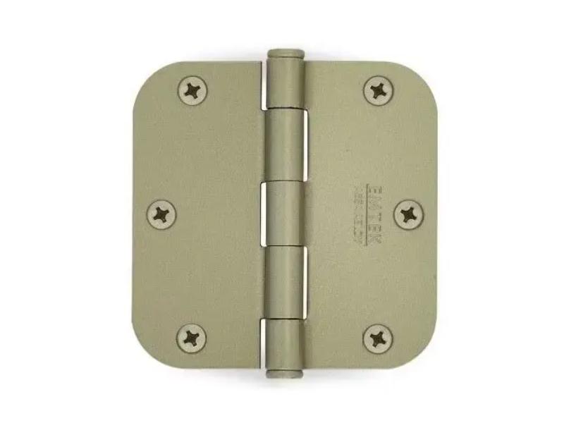 96214US14 4 x 4 in. Square Solid Brass Heavy Duty Hinge, Bright Nickel