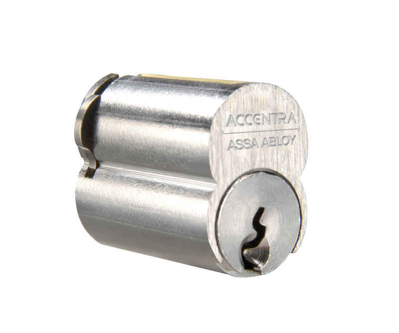 1210GB626 Large Format IC 6 Pin Cylinder with GB Keyway US26D - 626 Satin Chrome