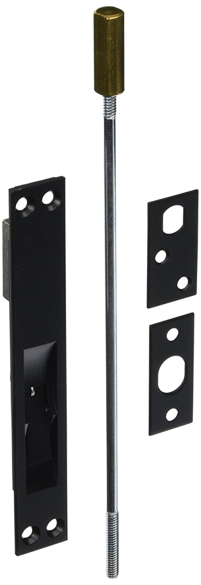 12 in. Extension Flush Bolt Heavy Duty Solid Brass - Black