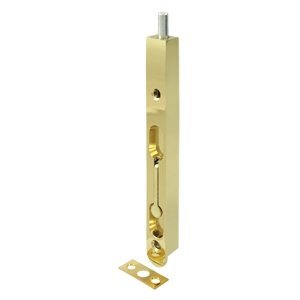 Flush Bolt, Zinc Bright Brass 7"