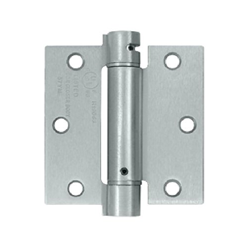 3.5 x 3.5 in. Spring Hinge Steel - Brushed Chrome