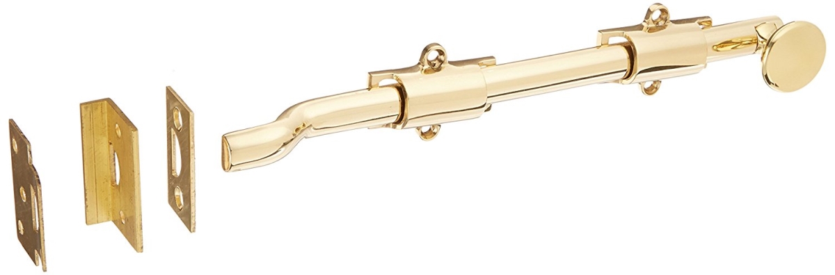 10 in. Surface Bolt Offset Heavy Duty Solid Brass-US3