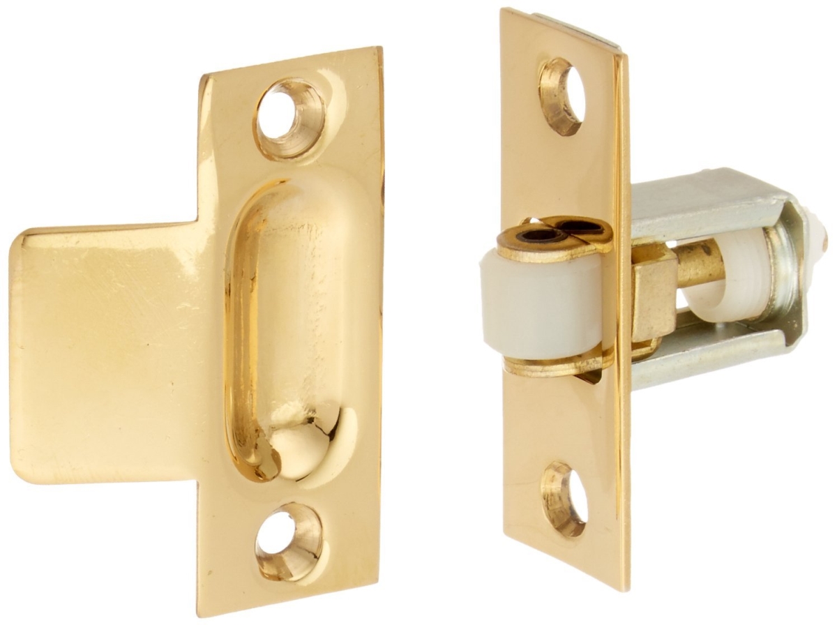 Roller Catch Heavy Duty Solid Brass - Brushed Chrome - 3.3 x 1 in