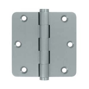 3.5 x 3.5 x 0.25 in. Radius Hinge Steel - Brushed Chrome-US26