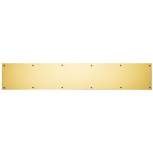Picture of Baldwin 20000030834 8 x 34 in. Kick Plate&#44; Lifetime Polished Brass