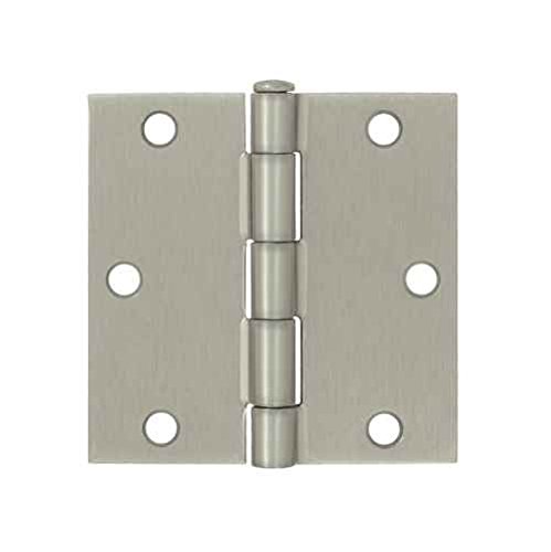 3.5 x 3.5 in. Square Hinge Steel - Brushed Chrome