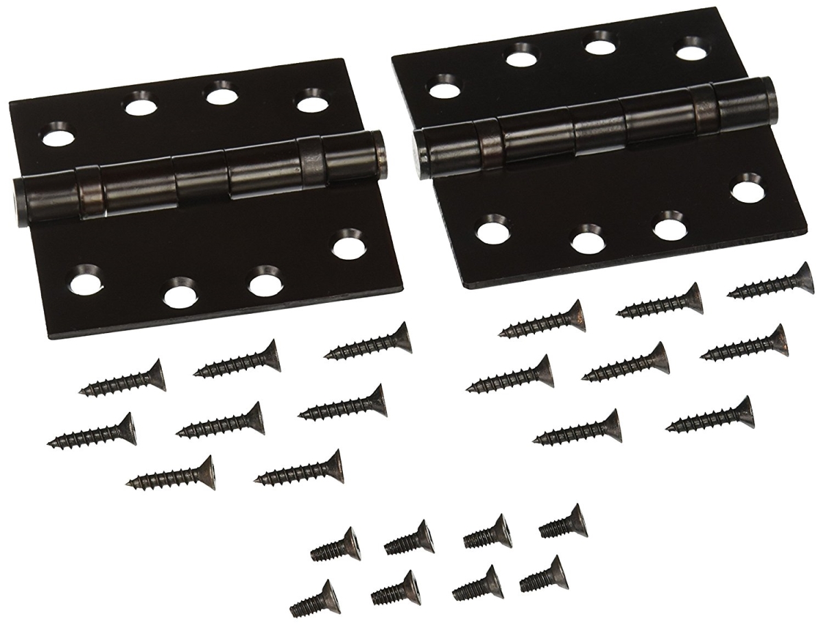 S44HDBB10B 4 x 4 in. Square Hinge Heavy Duty Ball Bearing Steel - Oil Rubbed Bronze