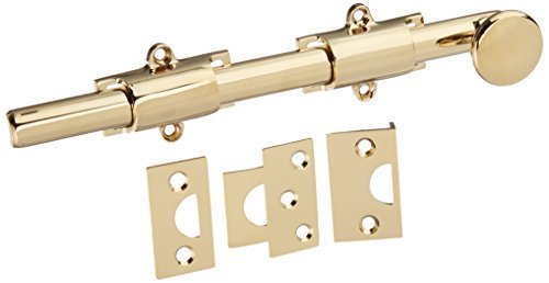 8 in. Surface Bolt Heavy Duty 200 Deg Solid Brass
