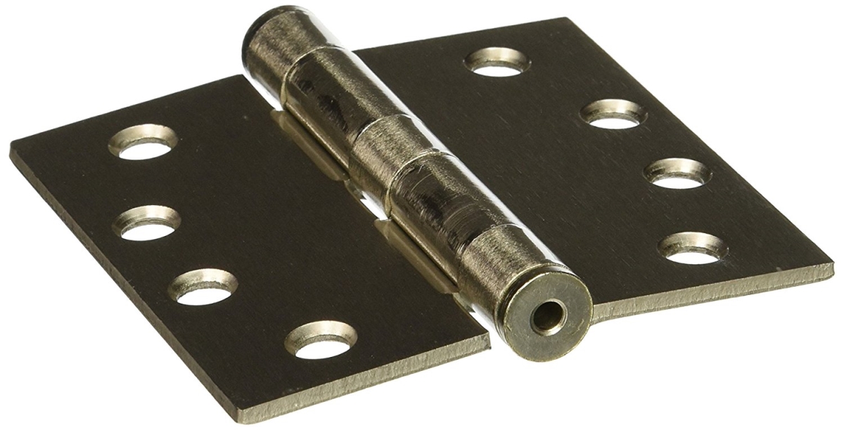 Heavy Duty Square Hinge - Brushed Nickel - 4 x 4 in. - Steel Construction