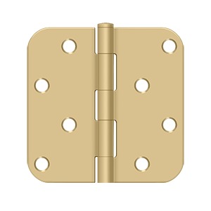 S44R54BMS 4 x 4 x 0.625 in. Radius Hinge, Brushed Brass