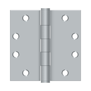 S45U26D 4.5 x 4.5 in. Heavy Duty Square Hinge, Brushed Chrome