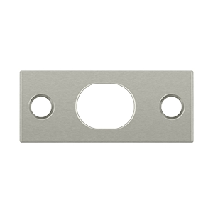 Brass Strike Plate for 12 in. Flush Bolt, Brushed Nickel