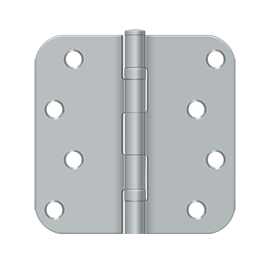 4 x 4 x 0.625 in. Radius Hinge, Brushed Chrome
