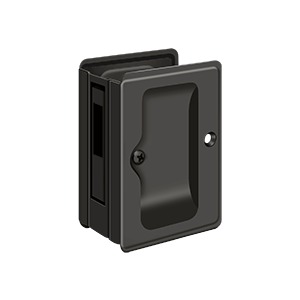 Heavy Duty Pocket Lock Adjutable Sliding Door Receiver, Oil-Rubbed Bronze