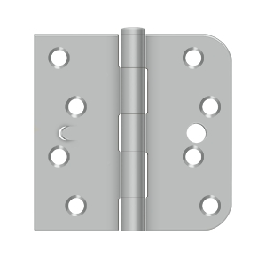 4 x 4 x 0.625 in. Square Stainless Steel Right Handing Hinge, Brushed Stainless