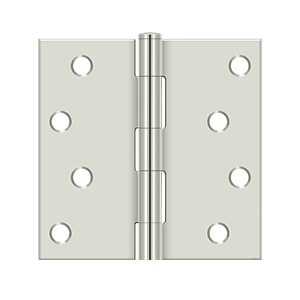 4 x 4 in. Residential Square Hinge - Polished Nickel
