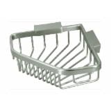 Picture of Deltana WBC6353U15 6 in. Solid Brass Pentagon Wire Corner Shower Basket&#44; Satin Nickel