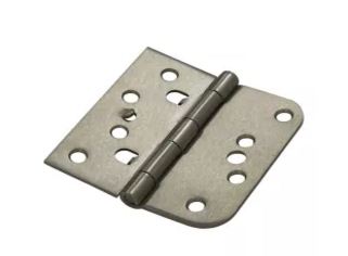 4 x 4 in. Corner Plain Bearing Mortise Hinge - 0.625 in Radius, Chrome