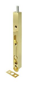 7 in. Flush Bolt Zinc, Antique Brass
