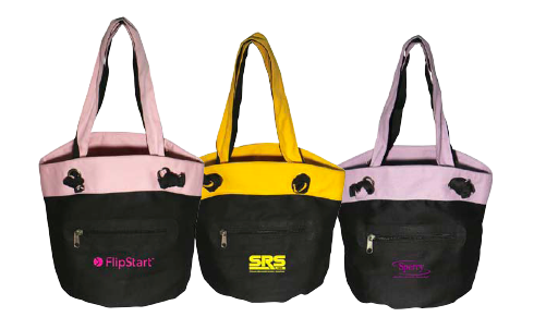 13 x 10 x 6 in. Reversible Cotton Tote Bag - Assorted Color