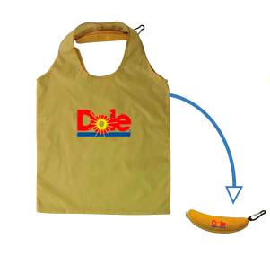 14 x 15 in. Banana Foldable Tote Bag - Beige