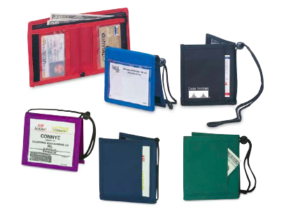 5.25 x 4.75 in. Bi-Fold Neck Wallet - Assorted Color