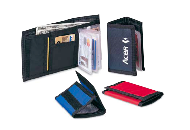 5 x 3.25 in. Tri-Fold Nylon Wallet - Assorted Color