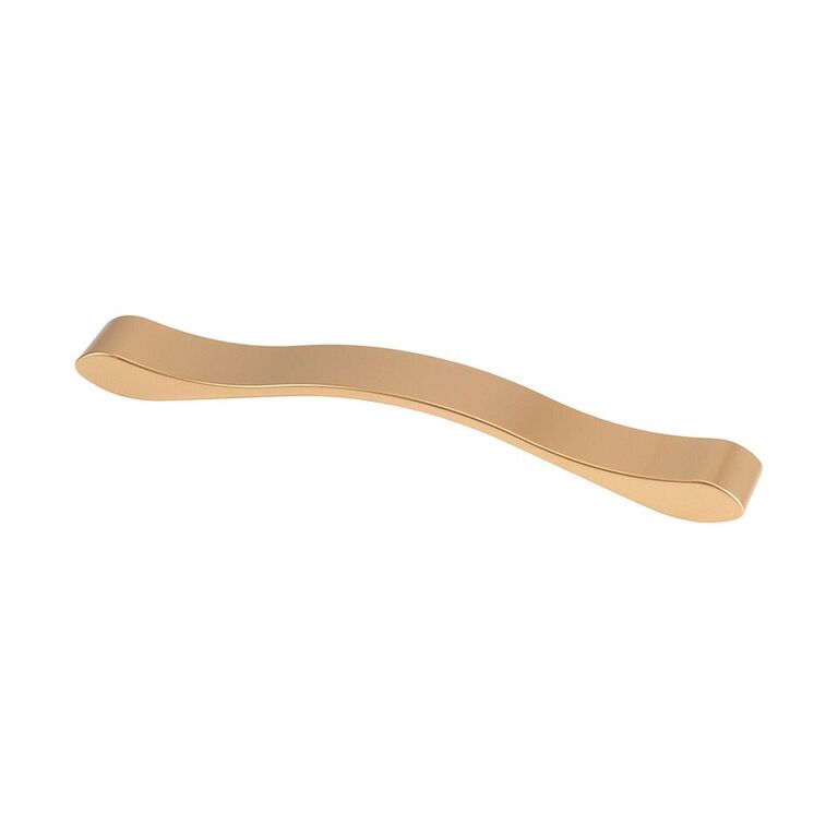 192 mm Wave Cabinet Pull - Matte Brass