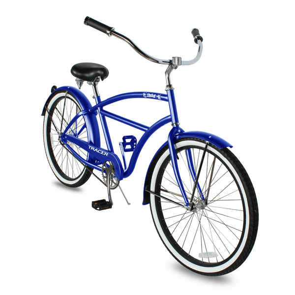 TAHA 7-M-BL 26 in. Taha 7 Speed Beach Cruiser Bikes for Men, Blue